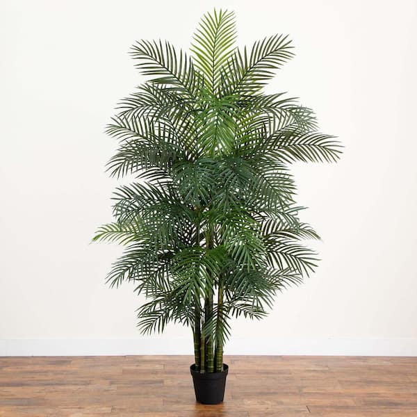 8 ft. UV Resistant Artificial Areca Palm Tree (Indoor/Outdoor)