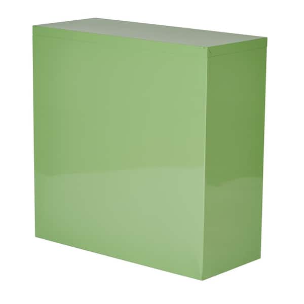OSP Home Furnishings 28 in. Green Metal 2-shelf Standard