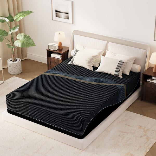 Crystli Queen Size Medium Firm Gel Memory Foam 14 in. Bed-in-a-Box