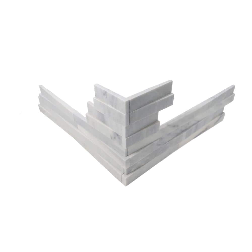 Weave Corner 6 in. x 24 in. Lunar Honed Marble 4-Piece/set Wall Tile (4.96 sq. ft/case) price history on PriceWatchPro
