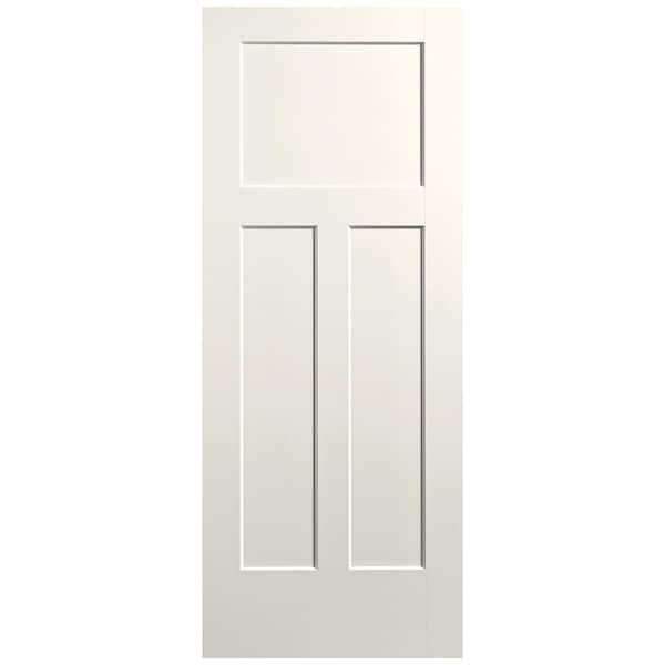 Masonite 32 in. x 80 in. 3-Panel Winslow Single Bore Solid Core Ivory Keys Molded Composite Interior Door Slab