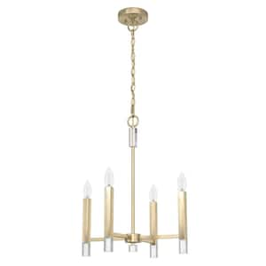 Sunjai 4-Light Alturas Gold Candlestick Pendant Light