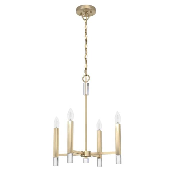 Sunjai 4-Light Alturas Gold Candlestick Pendant Light