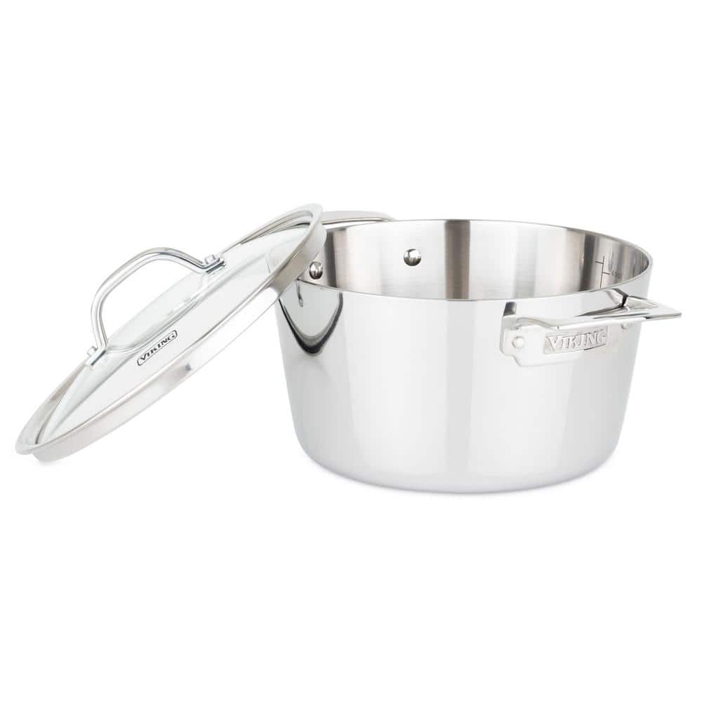 5.2 Qt Stainless Steel Dutch Oven with Glass Lid