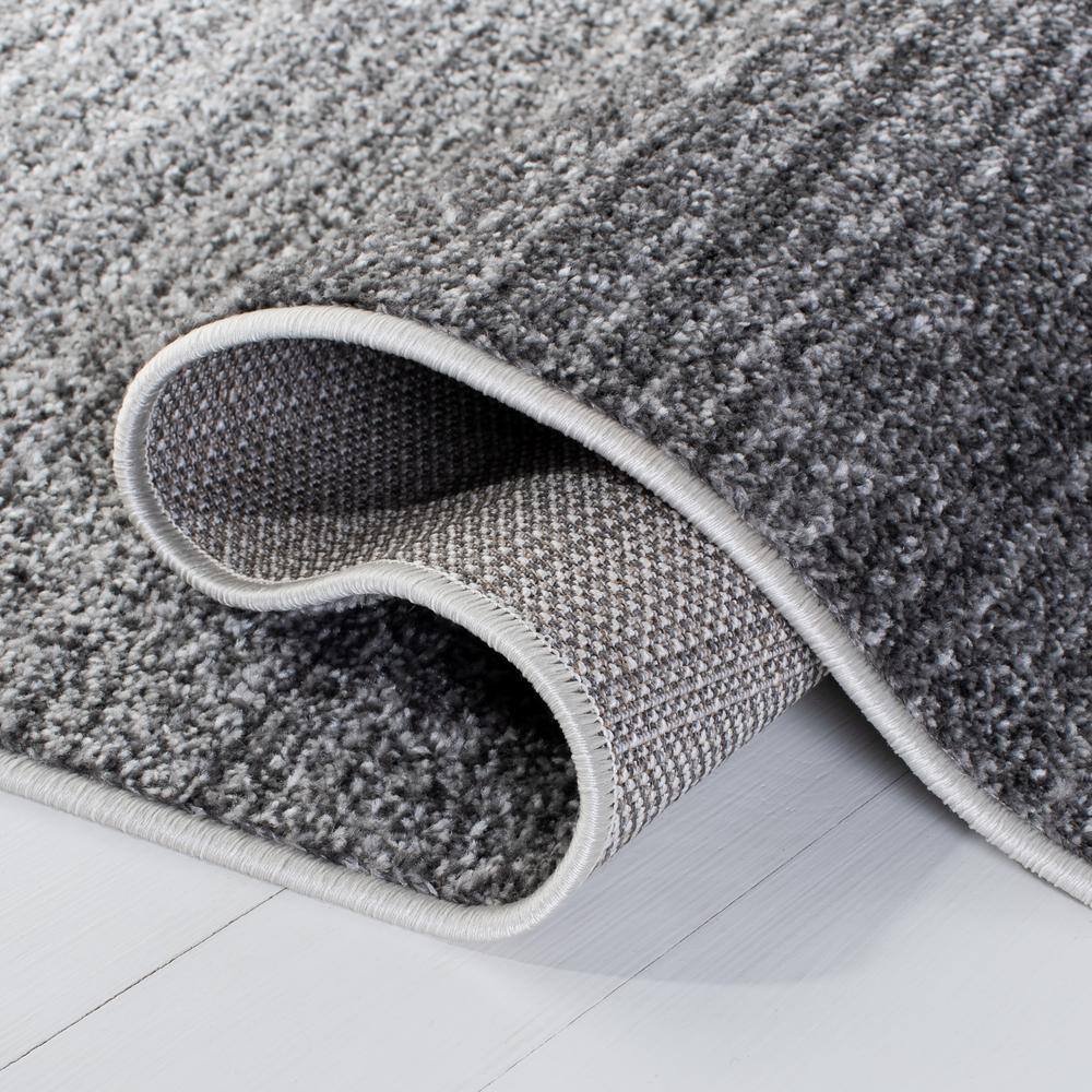Grey and Ivory Ombre Hand-knotted Synthetic Area Rug