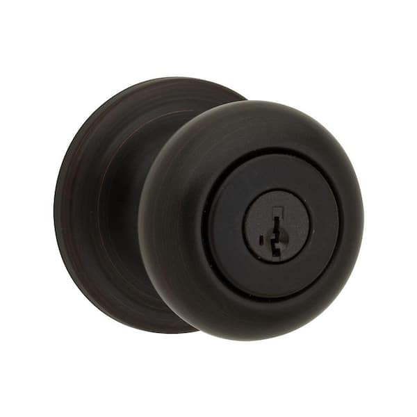 Kwikset Juno Venetian Bronze Keyed Entry Door Knob Featuring SmartKey Security