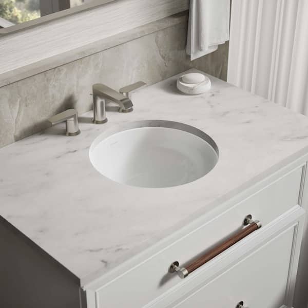 KOHLER Caxton 16.1 in. x 16.12 in. Undermount Bathroom Sink in White Vitreous China