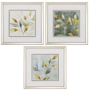 20 in. X 20 in. Champagne Gold Gallery Picture Frame Majestic Leaves (Set of 3)