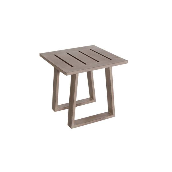 Aruba Grey Aluminum Outdoor Furniture, Small Patio End Table