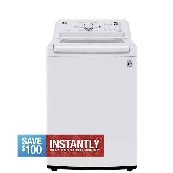 4.3 Cu. Ft. Top Load Washer in White with 4-Way Agitator, NeveRust Drum and TurboDrum Technology