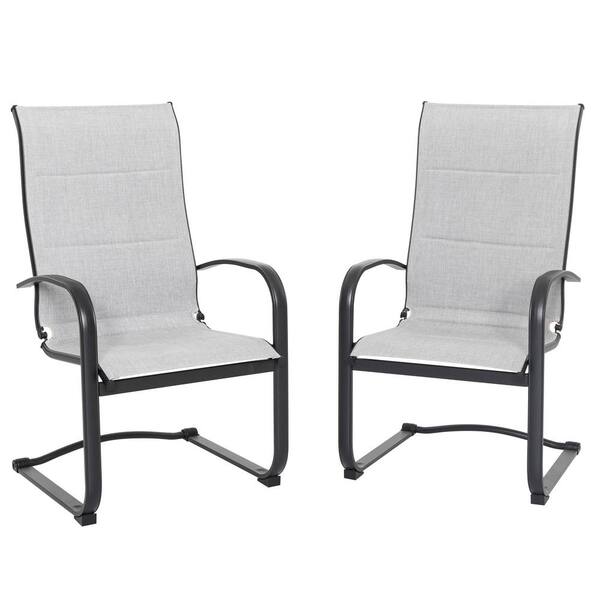 Nuu Garden Gray Text Ilene Metal Outdoor Dining Chairs (2Pack) DS003GR