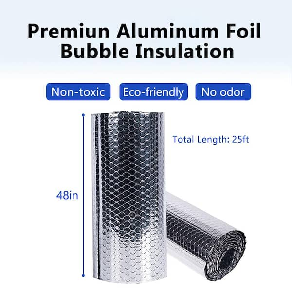 48in.Double Reflective Radiant Barrier Insulation Aluminum Foil Roll,S