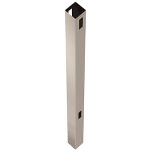 Pro Series 5 in. x 5 in. x 8 ft. Tan Vinyl Woodbridge Routed Line Fence Post