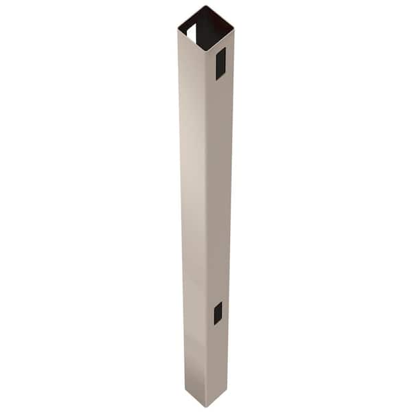 Veranda Pro Series 5 in. x 5 in. x 8 ft. Tan Vinyl Woodbridge Routed End Fence Post