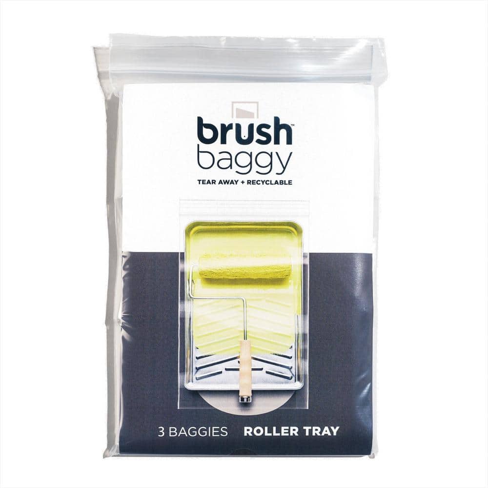 Brushbaggy Large Project Pack 9 in. Paint Tray Cover Zip Top Bag (3