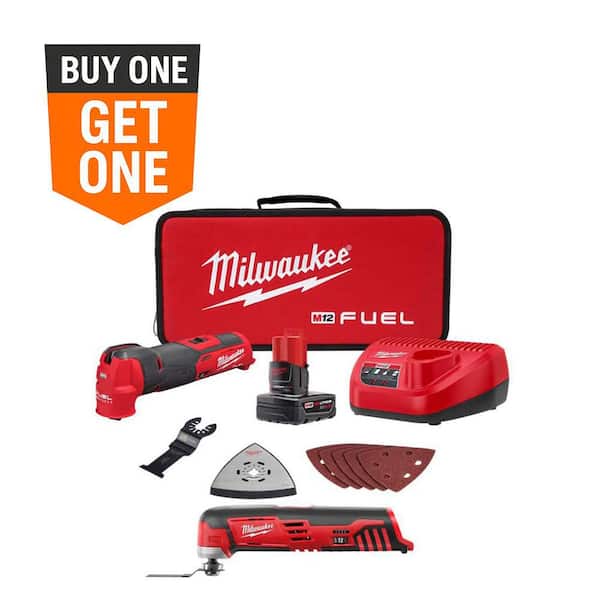 M12 FUEL 12V Lithium-Ion Cordless Oscillating Multi-Tool Kit w/ 4.0 Ah Battery, Charger, Accessories, Bag & Multi-Tool