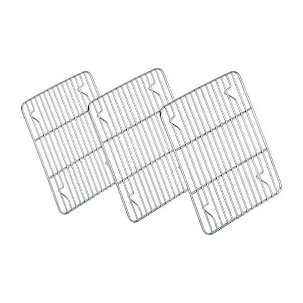 3-Piece Stainless Steel Baking and Cooling Rack Set Oven Safe Rust Free Dishwasher Safe for Baking Sheet Pan