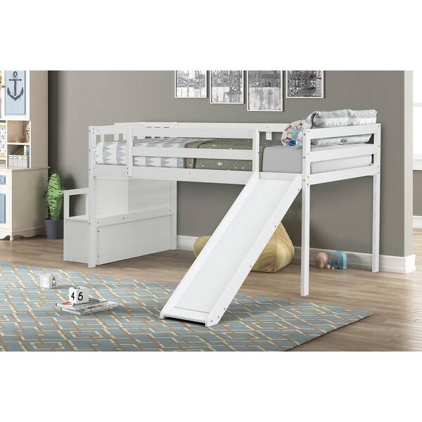 twin bed with slide