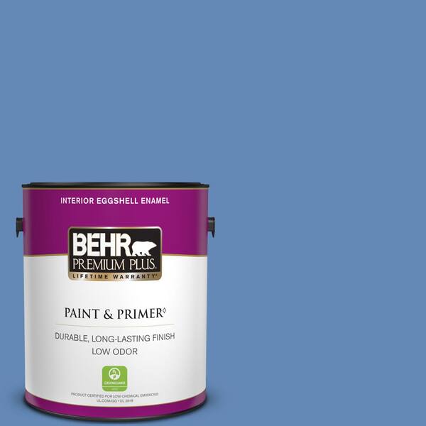 BEHR PREMIUM PLUS 1 gal. #580B-6 Castle Moat Eggshell Enamel Low Odor Interior Paint & Primer