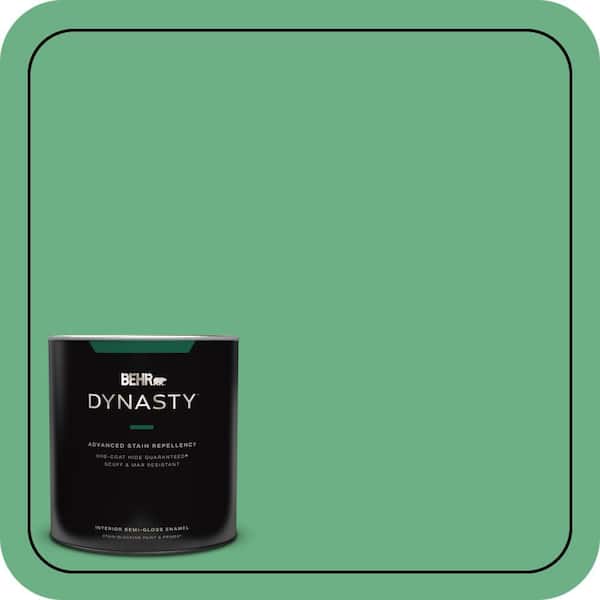 BEHR DYNASTY 1 qt. #P410-5 Lily Pads Semi-Gloss Enamel Interior Stain-Blocking Paint and Primer