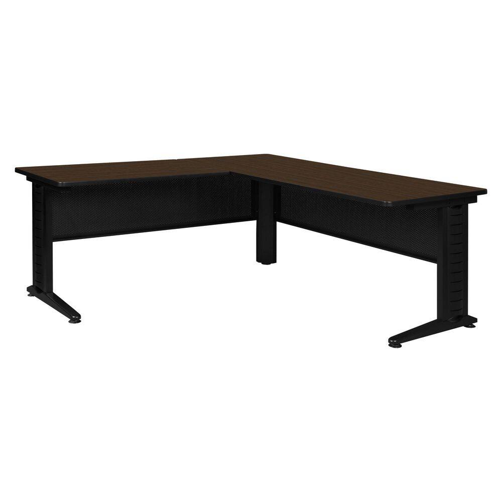 Fusion 66 in. x 78 in. Neo Walnut Brown L Shape Desk Shell price history on PriceWatchPro