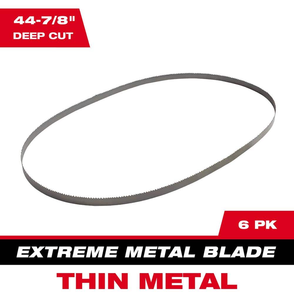 Milwaukee 44-7/8 in. 12/14 TPI Deep Cut Portable Extreme Thin Metal Cutting  Band Saw Blade (6-Pack) For M18 FUEL/Corded 48-39-0611-48-39-0611 The  Home Depot