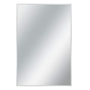 26 in. x 38 in. Modern Rectangle Metal Framed Silver Wall Mirror