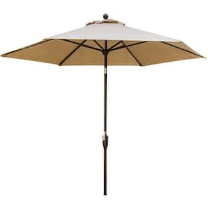 Traditions 11 ft. Aluminum Tilt Patio Umbrella in Natural Oat