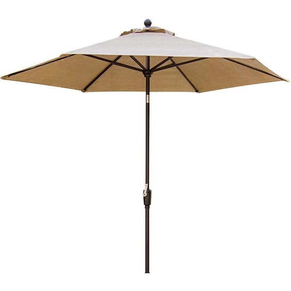 Traditions 11 ft. Aluminum Tilt Patio Umbrella in Natural Oat