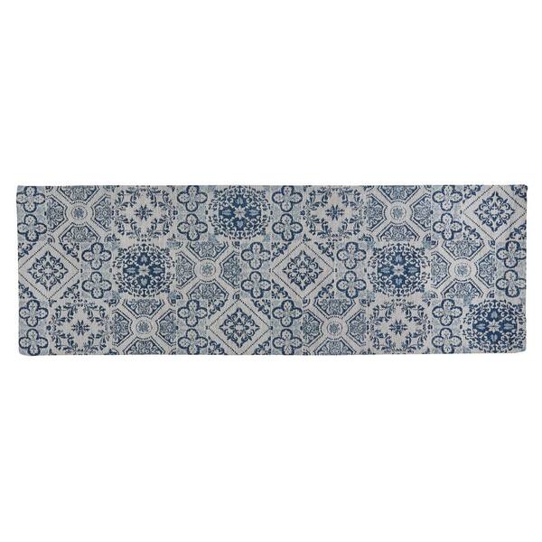 Park Designs Blue Delft Tile 2 ft. x 6 ft. Area Rug 4980281 The Home