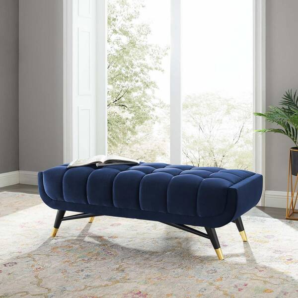 Blue on sale velvet bench