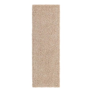 Solid Shag Taupe 2' 0 x 6' 5 Area Rug