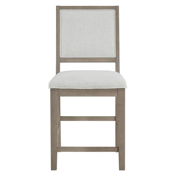 Steve Silver Lily Counter Height Polyester Grey Cushioned Side Chair Set of 2