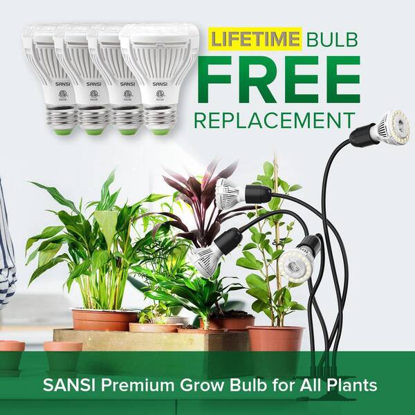 SANSI 600-Watt Equivalent Black Full Spectrum Clip-on Gooseneck