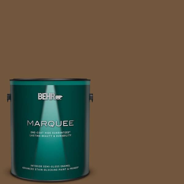 BEHR MARQUEE 1 gal. #MQ2-09 Clockworks One-Coat Hide Semi-Gloss Enamel Interior Paint & Primer