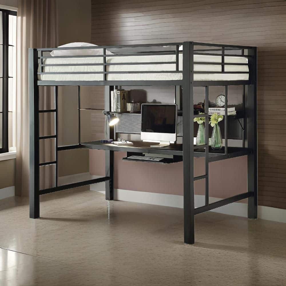 Black Adjustable Bunk Bed with Workstation price history on PriceWatchPro