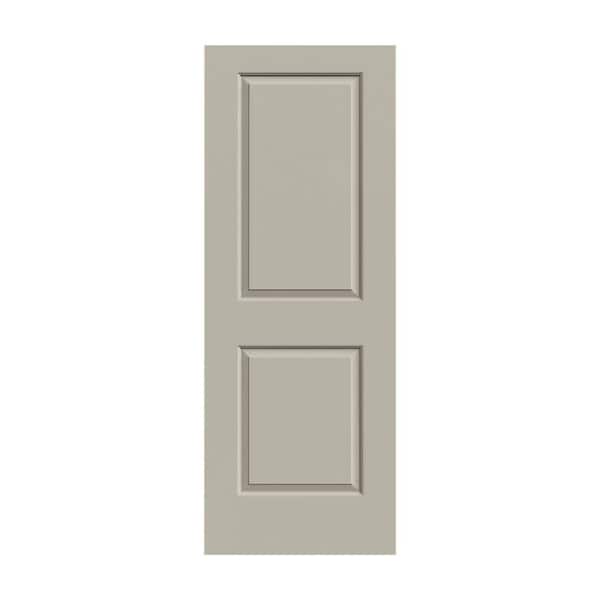 28 in. x 80 in. Carrara 2 Panel No Bore Solid Core Desert Sand Painted Molded Composite Interior Door Slab