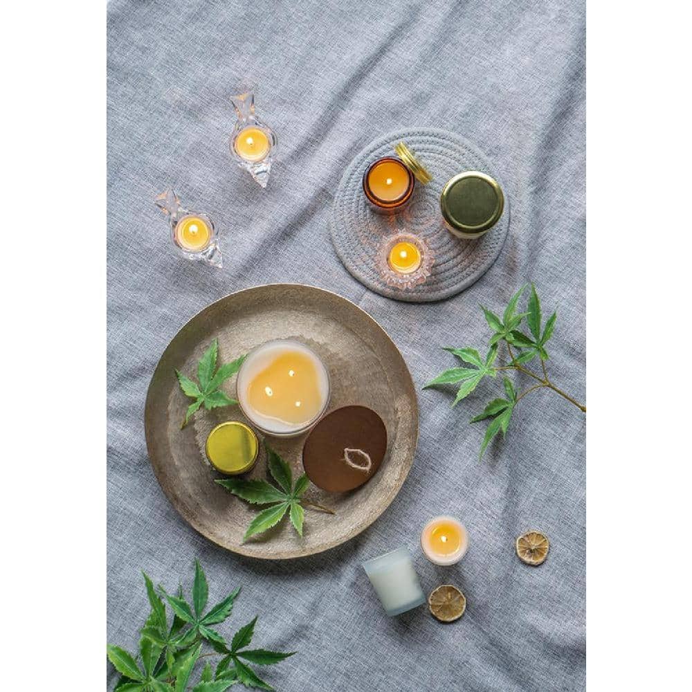 Set of 9 Earl Grey Scented White Soy Wax Candles