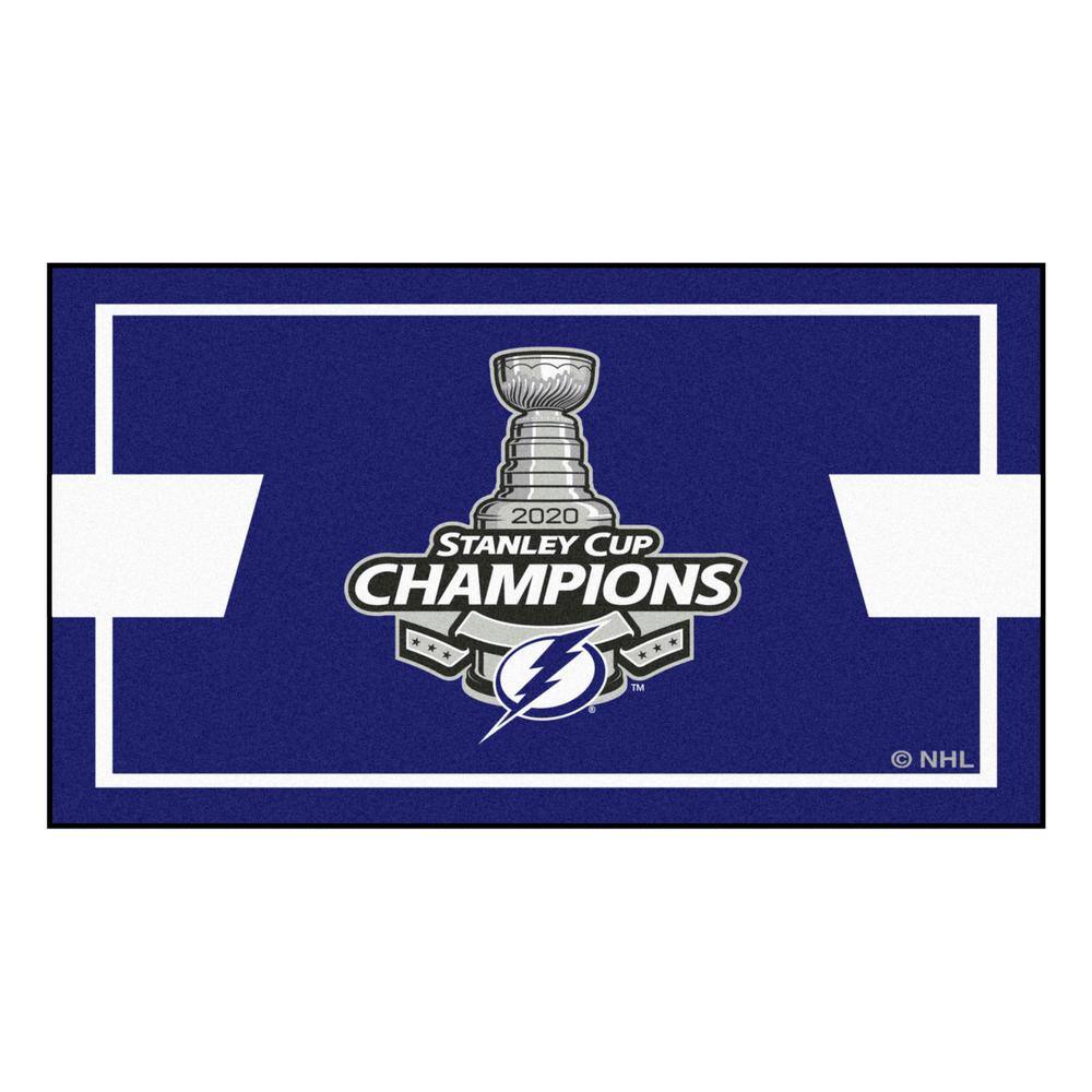 Fanmats Nhl Tampa Bay Lightning Stanley Cup Champions 3ft X 5ft Plush Area Rug The Home Depot