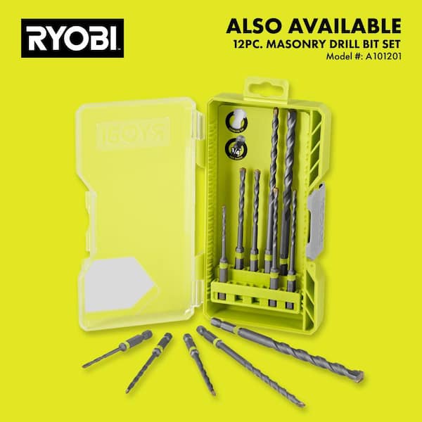 RYOBI - ONE+ HP 18V Brushless Cordless 1/2 in. Hammer Drill Kit 4.0 Ah HIGH PERFORMANCE Battery, Charger, and Bag