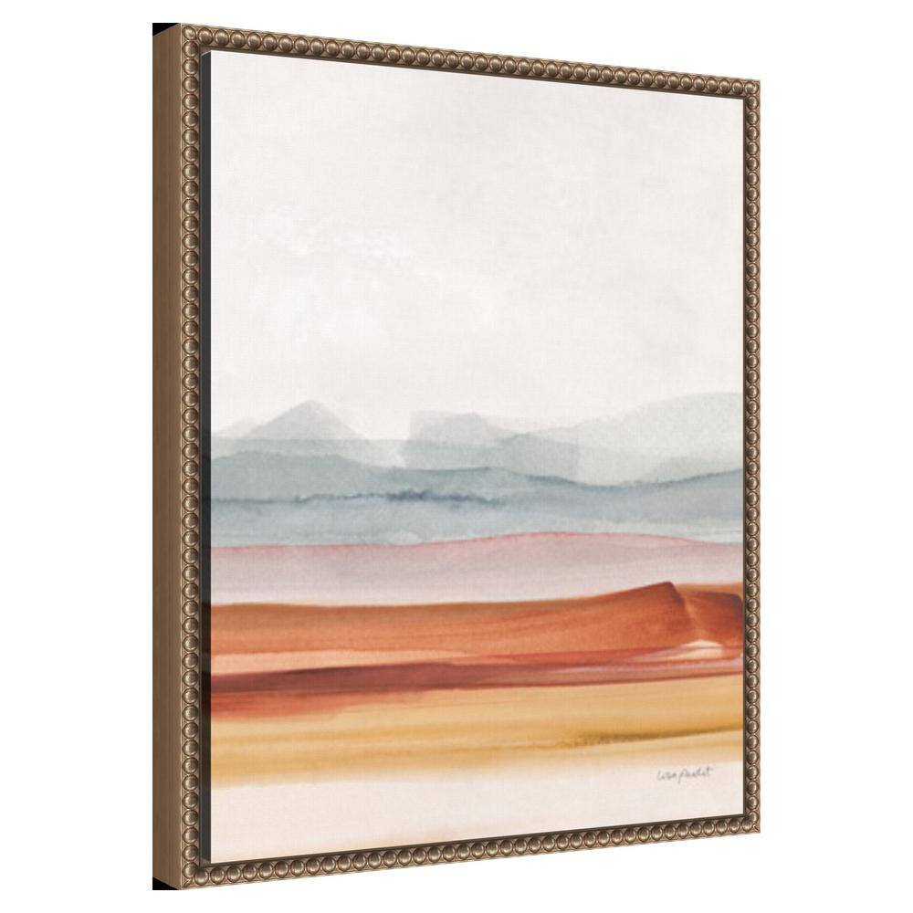 Sierra Hills Abstract Landscape Canvas Print with Bronze Frame