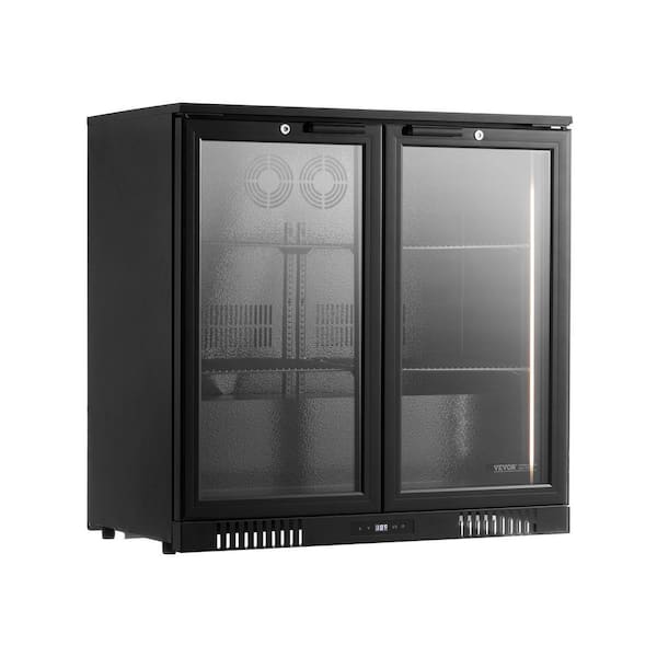 Beverage Refrigerator Cooler in 21.6 in. Dual Zone 246-Wine Bottles or 246-Cans Beverage and Wine Cooler in Black