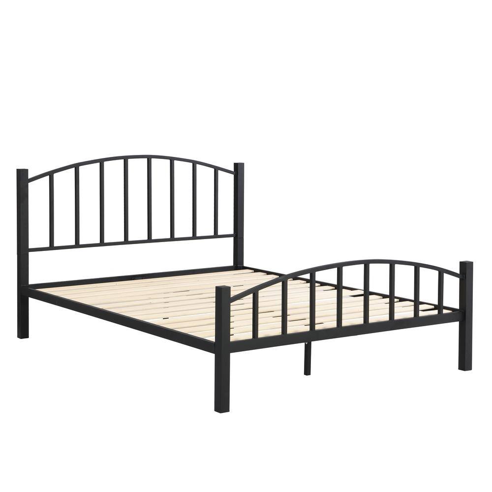 Brookside Tiffany Black Metal Frame Twin Platform Bed with an Arched