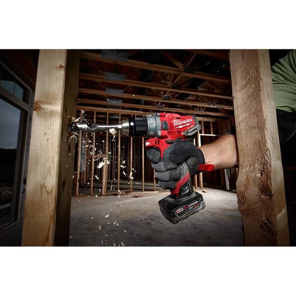 Milwaukee - M12 FUEL 12V Lithium-Ion Brushless Cordless 1/2 in. Hammer Drill Kit with 4.0 Ah and 2.0 Ah Battery and Hard Case