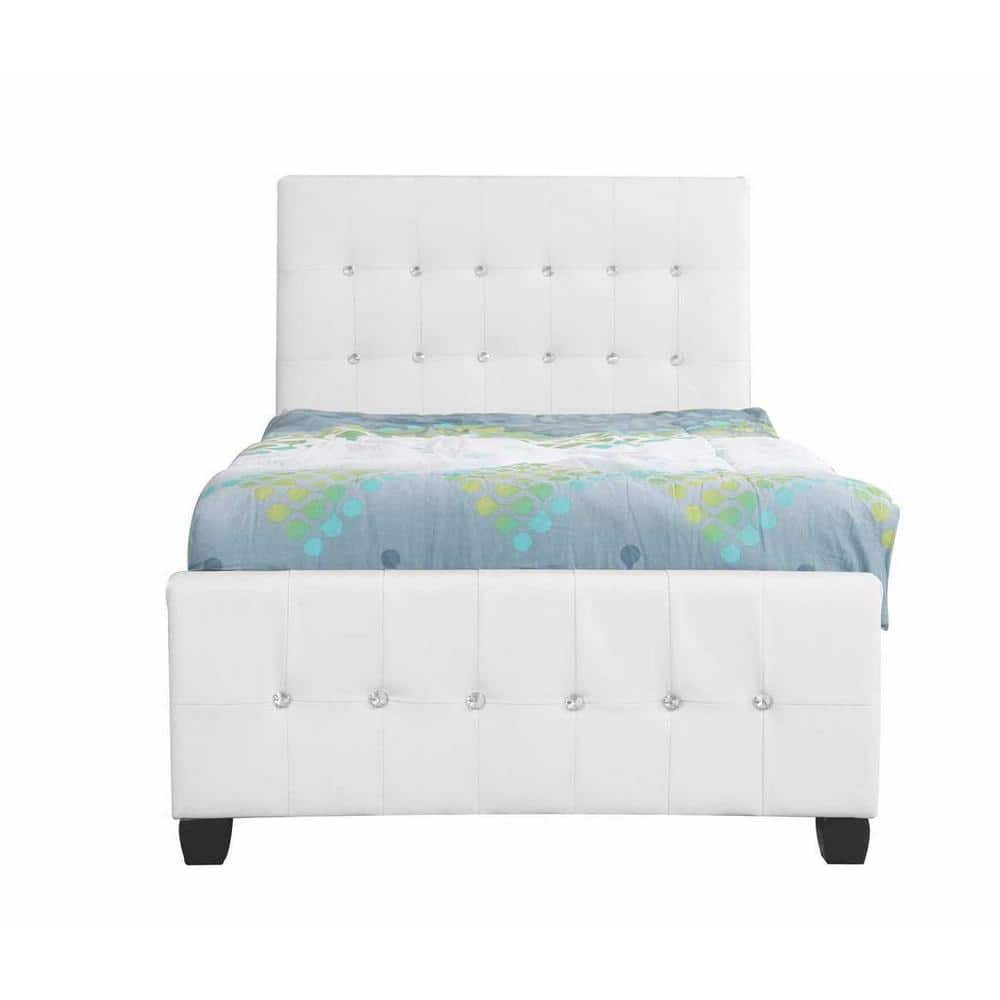 Diamond White Twin Panel Beds