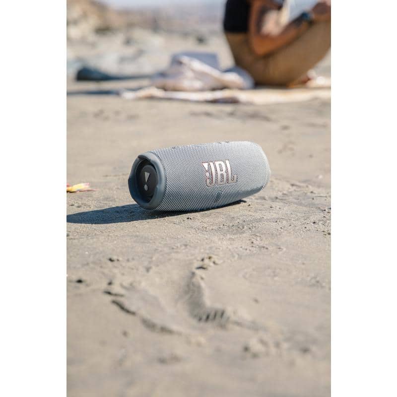 Gray Portable Waterproof Bluetooth Outdoor Speaker with Powerbank