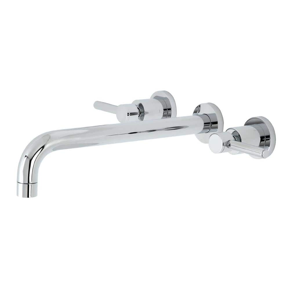 Kingston Brass Concord 2-Handle Wall Mount Tub Faucet in Polished ...