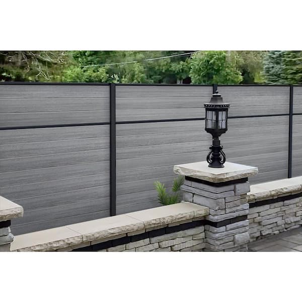 Horizontal Composite Panel kit 6 ft. Ash with 1 Post PK309