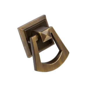Symmetry 1-1/2 in. Square Vintage Brass Ring Pull