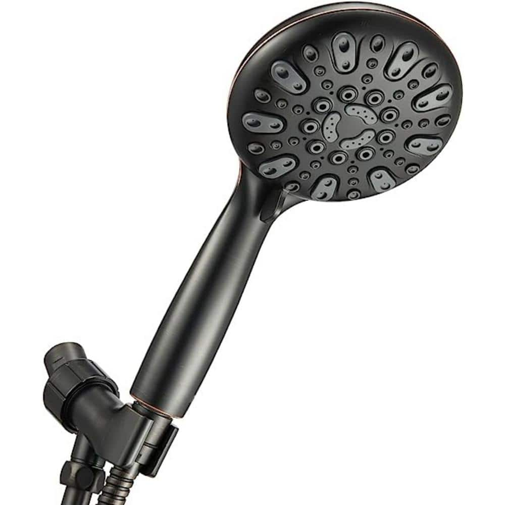 Waterpik 6-Spray Patterns with 1.8 GPM 4.75 in. Single Wall Mount  Adjustable Handheld Shower Head in Matte Black ZZR-765M5E - The Home Depot